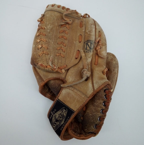 Vintage Nesco 8040 Top Grain Cowhide Leather All Star Baseball Glove - Picture 7 of 14